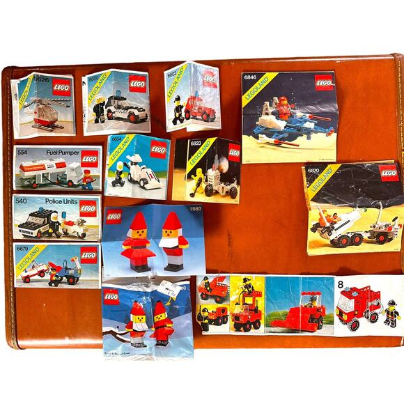 LEGOLAND Vintage Manuals Pieces Bricks Space Lot Lego 1970s - 1980s - Picture 1 of 9